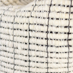 textured stripe black & natural pillow