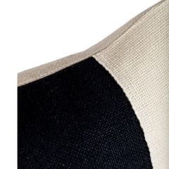 wide stripe black & natural pillow