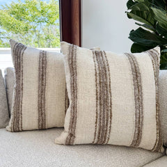 becker natural and mink pillow 23x23