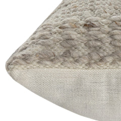linen and wool beige pillow
