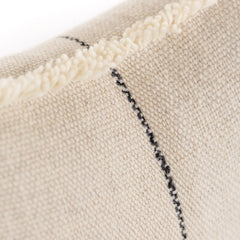 thin stripe black & natural pillow