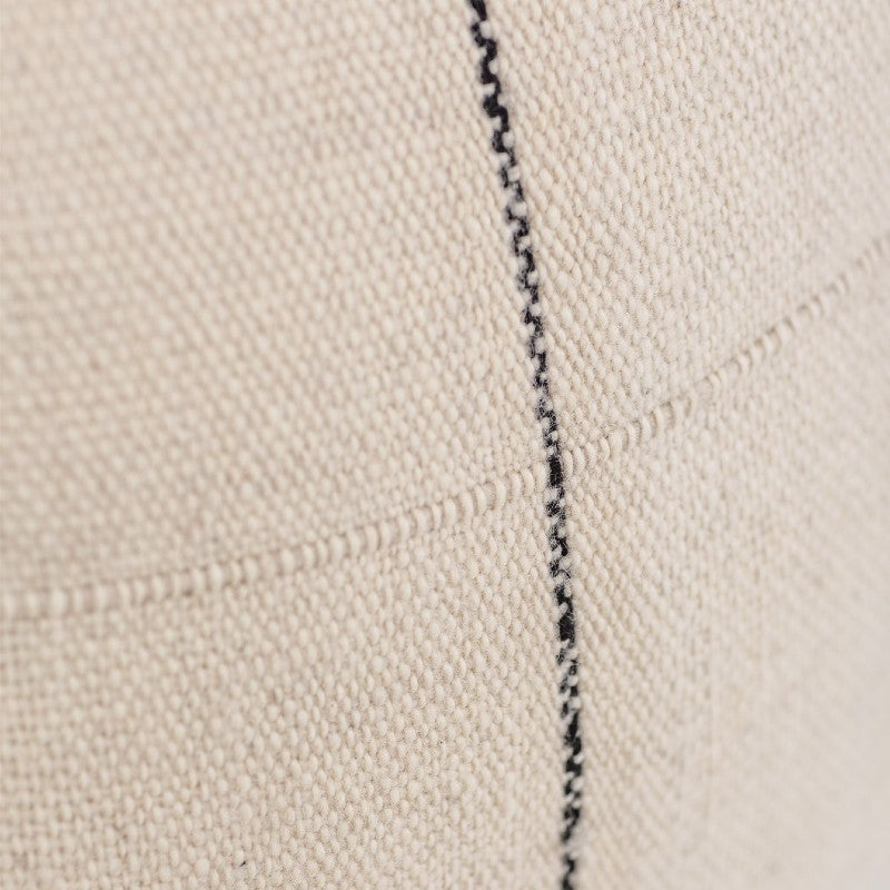thin stripe black & natural pillow