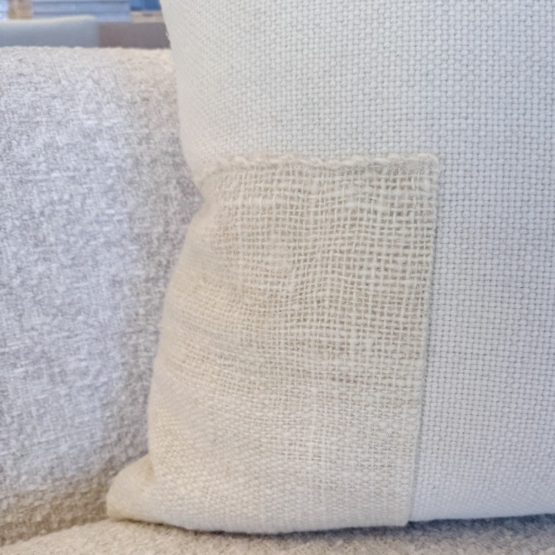 woven patchwork pillow