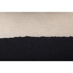 wide stripe black & natural pillow