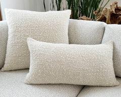 shaggy linen and wool lumbar pillow