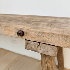 vintage wide plank console