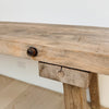 vintage wide plank console