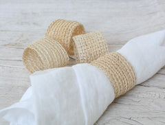crochet napkin ring set