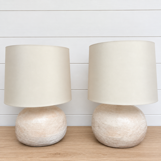 pair of round sandgate table lamps