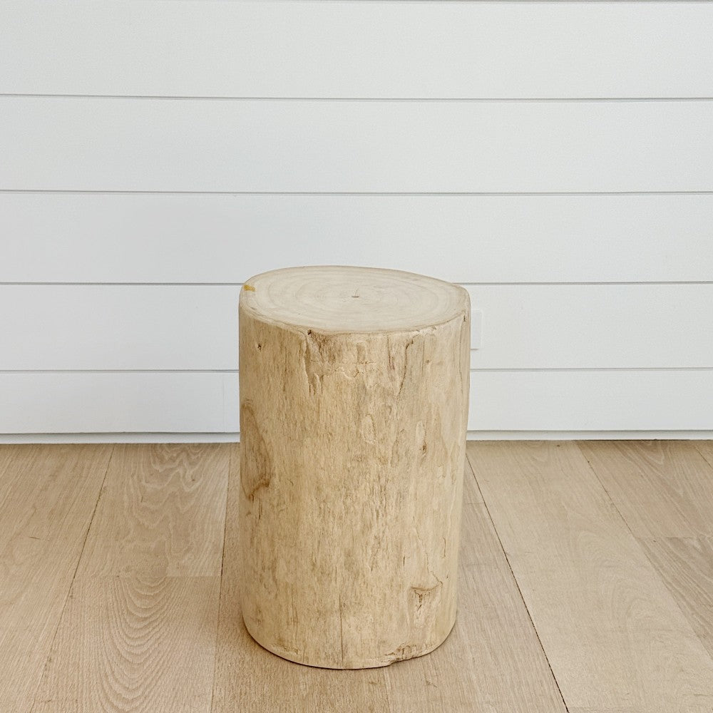 round wood stool
