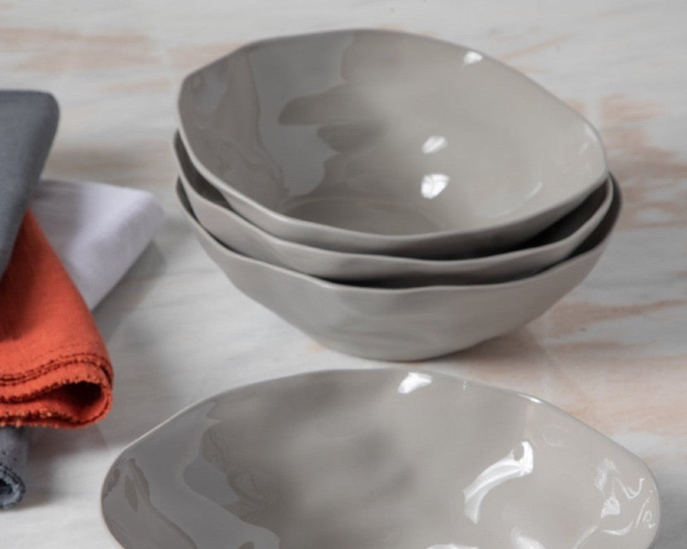 grey stoneware bowl collection
