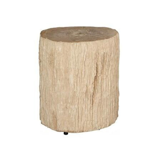 petrified rough side table, tall