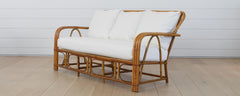 vintage rattan and bamboo sofa