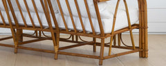 vintage rattan and bamboo sofa