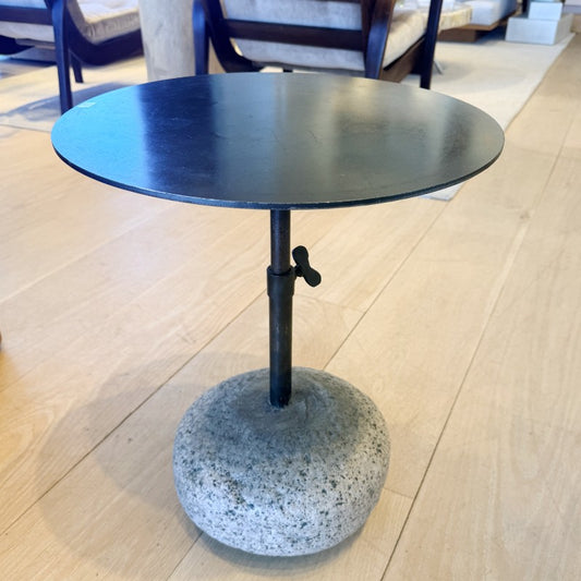 stone & metal cocktail table
