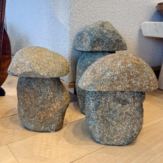 stone mushroom sculpture