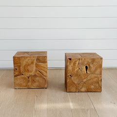 reclaimed teak cube