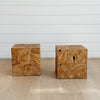 reclaimed teak cube