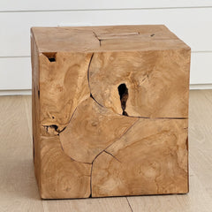 reclaimed teak cube