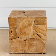 reclaimed teak cube