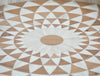 sunburst teak and bone tray
