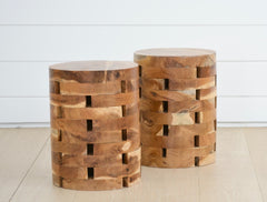 teak block occasional table/stool