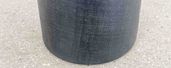 oak and raffia side table