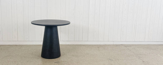 oak and raffia side table
