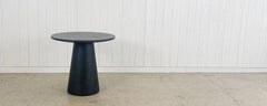 oak and raffia side table