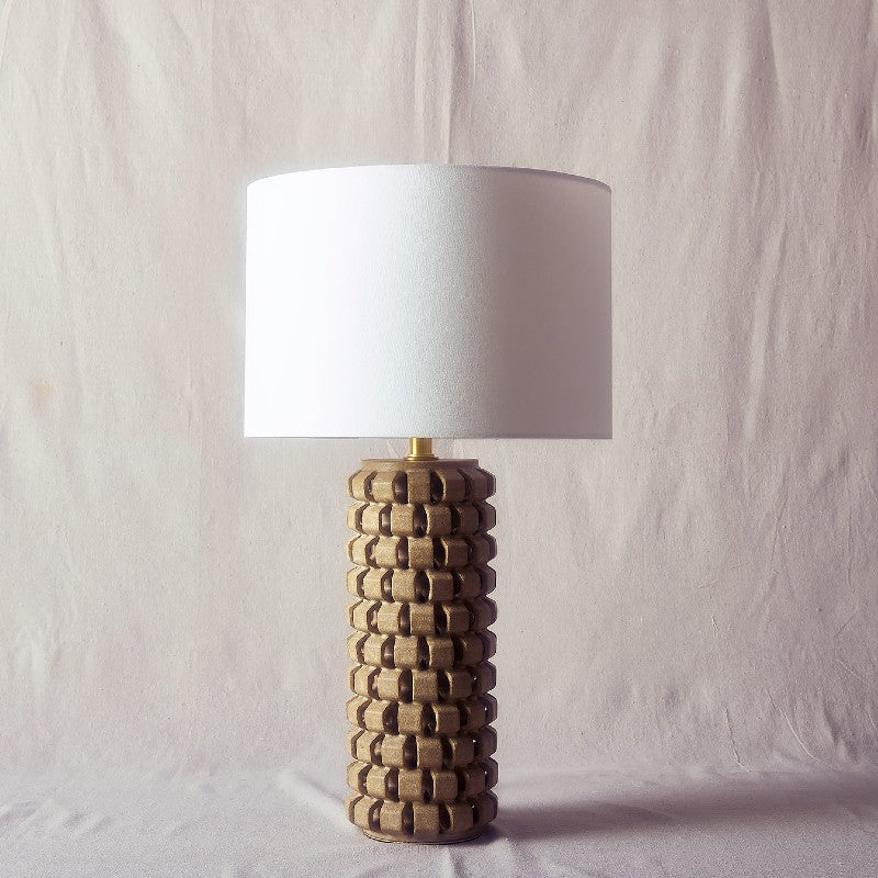 warner walcott hex lamp in wheat