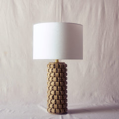 warner walcott hex lamp in wheat