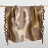 abstract tie dye throw, brown