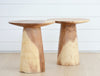 wood pedestal occasional table