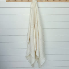 mohair ivory throw