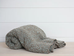 kahlo mink & light blue throw