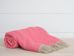 allen fushia throw