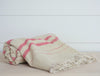 nate natural and pink stripe throw