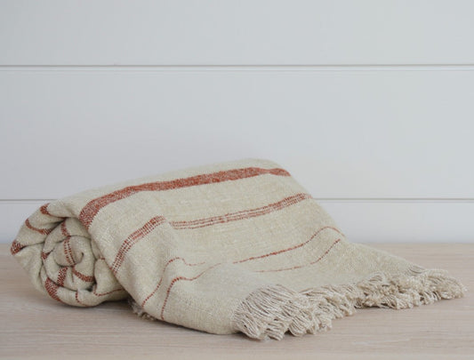 nate natural terracotta throw
