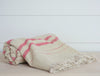 nate stripe natural pink throw