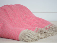 allen fushia throw