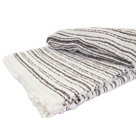 rialto natural and black throw