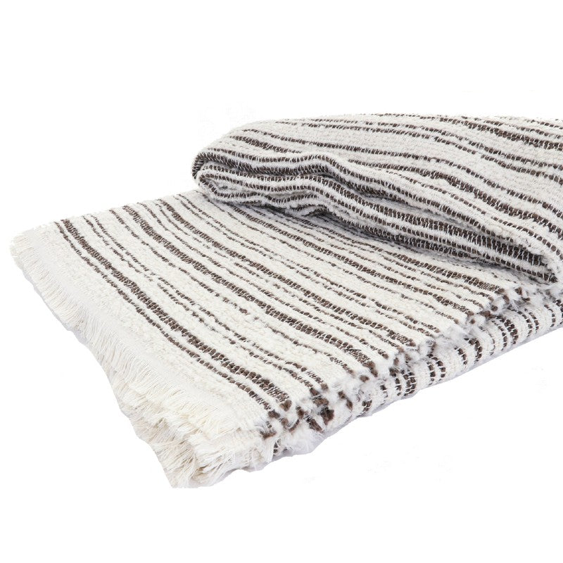 rialto natural and black throw