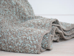 kahlo mink and light blue throw