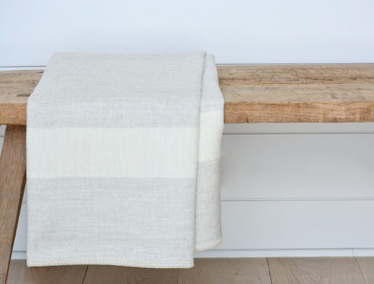 mason throw in light heather/ivory