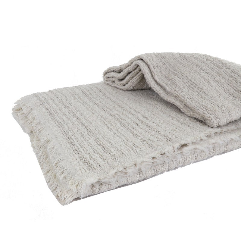 rialto natural and cream throw