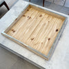 pine and silver light, square tray