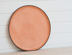 round leather camel tray/bowl