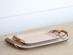 leather rectangular trays