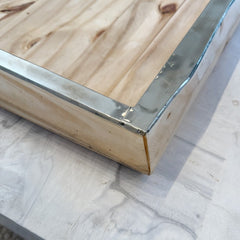 pine and silver light, square tray
