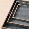 faux shagreen cool gray tray, small